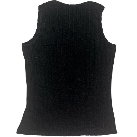 Women’s Black Ribbed Tank Top - Picture 2 of 3